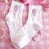 Trái cây dễ thương Nhật Bản Cô gái nhỏ tươi Vớ cotton Đổ mồ hôi Đại học Gió Gió Nữ 28 tất ống chân đá bóng Bít tất nữ