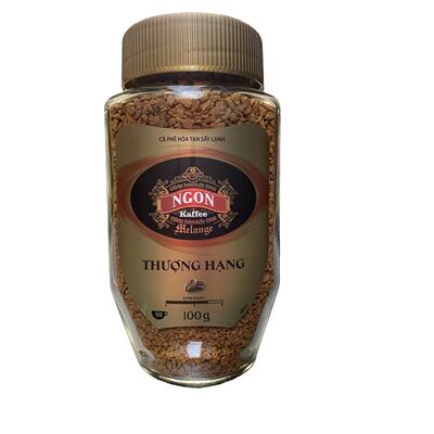 NGON Classic Freeze-dried instant Pure Coffee from Vietnam, American black coffee, is rich in flavor and sugar-free. 100 grams can be used to brew 50 cups