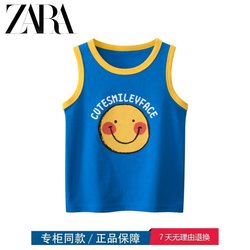 브랜드 카운터 부모-자식 의류 아동 조끼 여름 새 아기 소년 웃는 얼굴 민소매 셔츠