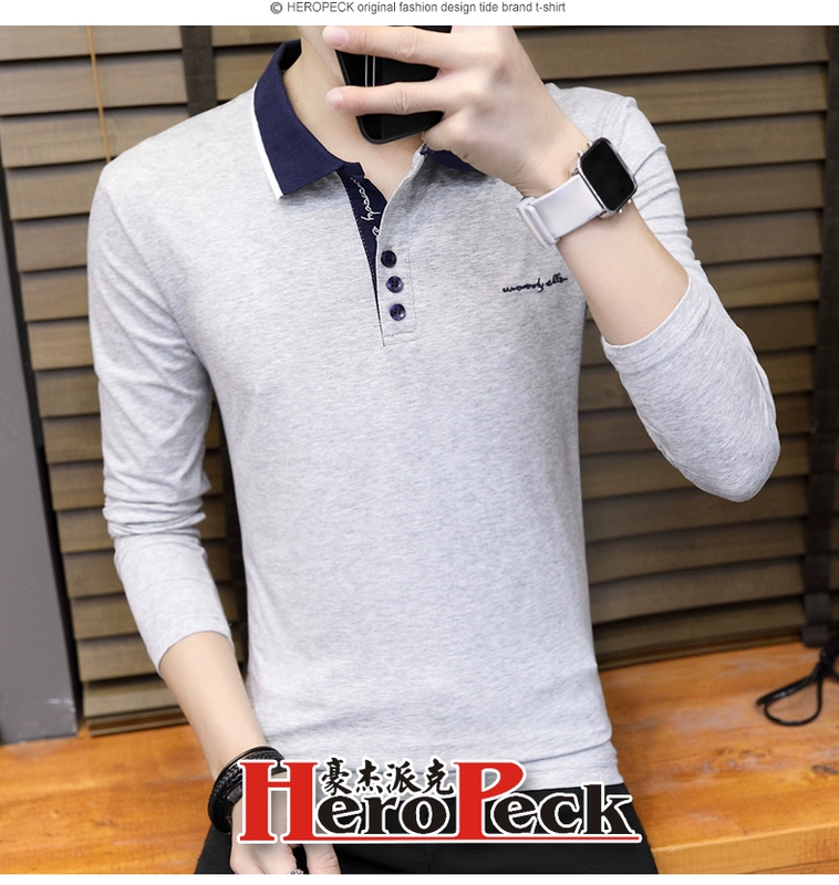 Áo thun nam tay ngắn 2018 hè mới tay nam cổ áo nửa tay áo BOY body polo áo gió