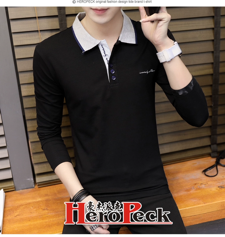 Áo thun nam tay ngắn 2018 hè mới tay nam cổ áo nửa tay áo BOY body polo áo gió
