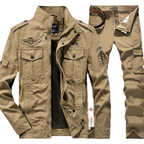 Осенний дорожный альпинистский хлопковый комбинезон для тренировок, износостойкий комплект