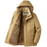 Утепленная мужская куртка, пуховик для отдыха, в американском стиле, длина миди