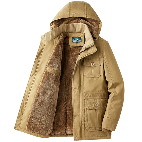 Утепленная мужская куртка, пуховик для отдыха, в американском стиле, длина миди