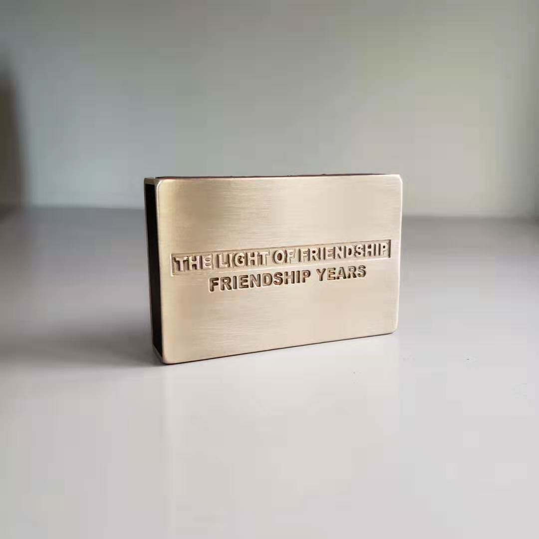 English Version Friendship Light Friendship Years Original Matchup Box Brass Wire Drawing Purple Sandalwood Magnetic Adsorption Type Wipe