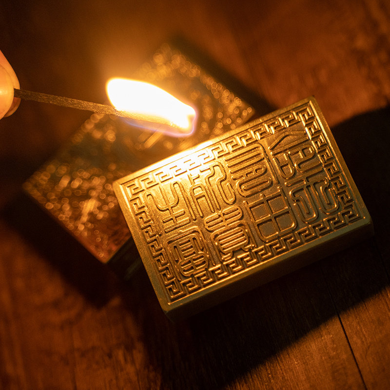 Matchbox Friendship Light Original Design Brass Bronze Matchbox Inner Box of Purple Sandalwood Inner Box Customized