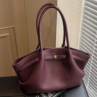 Antique pleated large handbag for women 2025 new high-end texture tote bag fashionable commuter single shoulder armpit bag