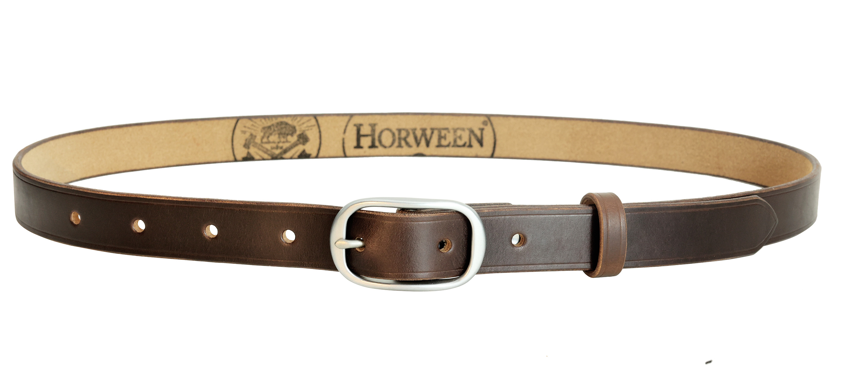 American Horween tea Wax waxed top layer cowhide narrow unisex belt - Belts - Genuine Leather Multicolor