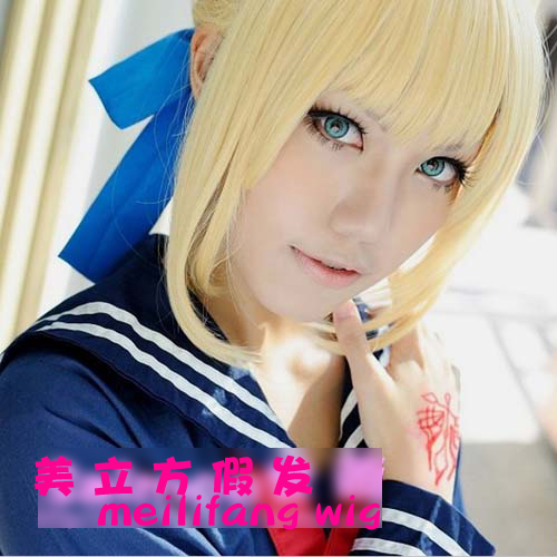 [US Cube] cosplay tóc giả Fate / stay night saber - Cosplay senya miku