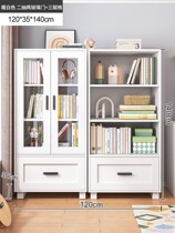 Bookcase with door anti-dust glass containing bookshelf floor modern minimalist display cabinet Lockers Living room Childrens cupboard