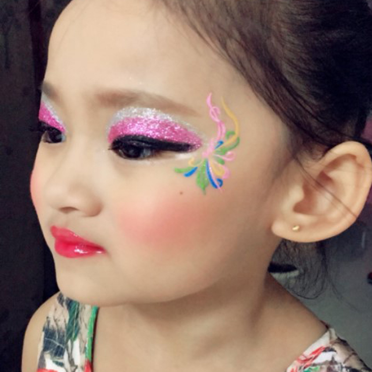 Trẻ em hiệu suất sân khấu bóng mắt góc mắt dán make-up keo dán decals cánh hoa dán mặt đồ trang sức góc bảng phấn mắt colourpop