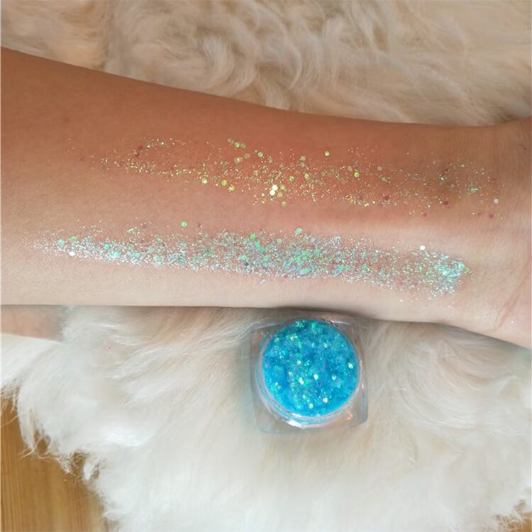 Phấn trang điểm phấn mắt Pearl Shine Crystal Jing COS Makeup Makeup Makeup Fish Scale nổi bật Gel Cream Stage Performance tạo khối nyx