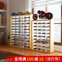 Childrens toy car model display stand solid wooden car storage box Domeca alloy Hot Wheels tomy card