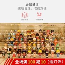 LEGO Minifigure Biggie Molly doll Constellation Fruit bubble Ma blind box Ladder dustproof storage cabinet display box