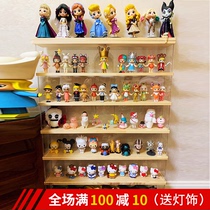 Wooden multi-layer storage box Beqi bubble Matt shelf blind box Jasmine doll hand-made toy display box