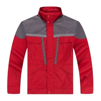 Длинно -красный серый топ