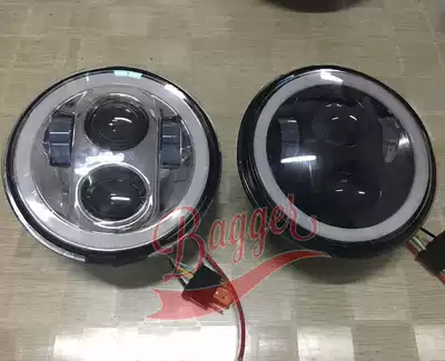 5 75 Harley motorcycle LED headlights with Angel Eye Sports 883 1200 48 72 Soft tail Breakthrough