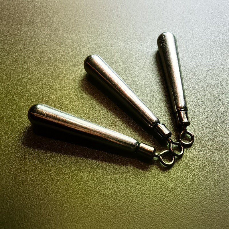 Tungsten steel free fall fishing lead new long strip Luya soft bait fine fishing method high specific gravity competitive special weight