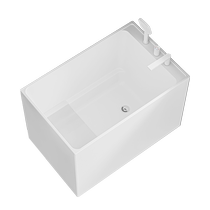 Langjing home independent bathroom deep soaking acrylic bathtub small apartment