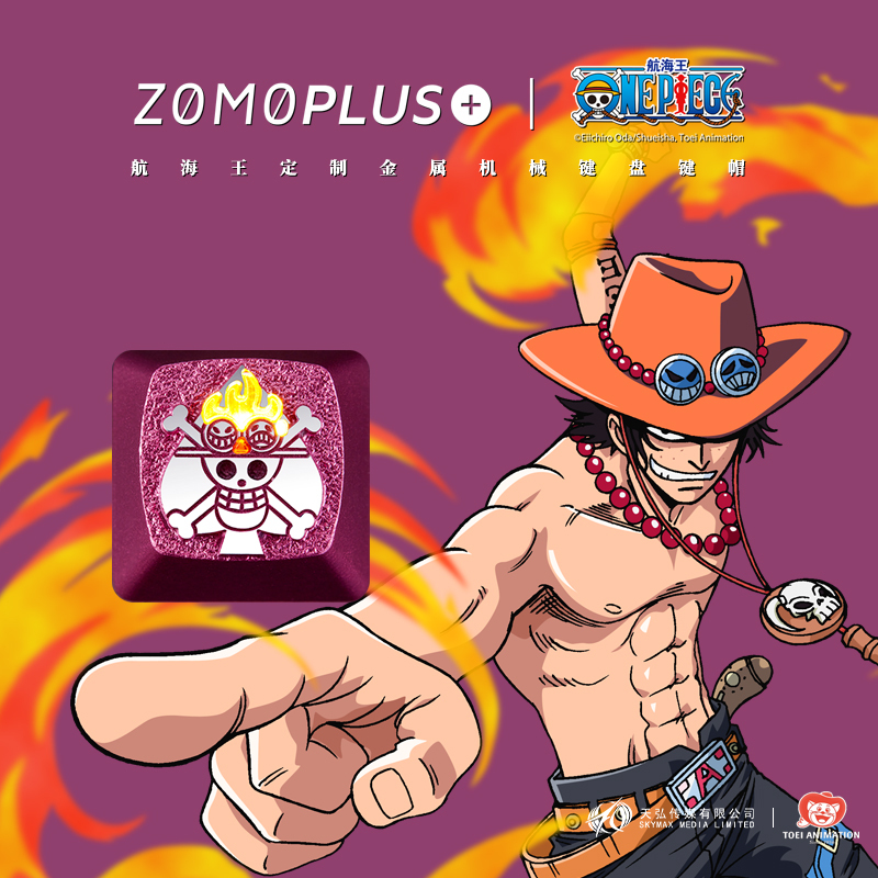 Zomo One Piece Official Luffy Chopper Ace Mechanical Keyboard Metal Keycaps One Piece Keycaps