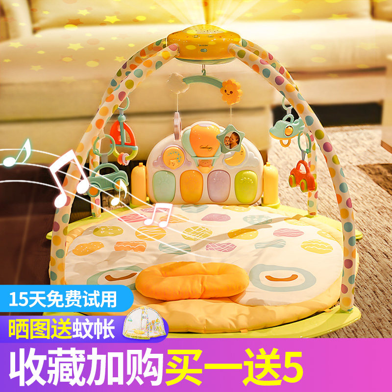 Guyu baby music piano blanket 0-3-6 months baby game blanket Newborn fitness rack Crawling fitness blanket