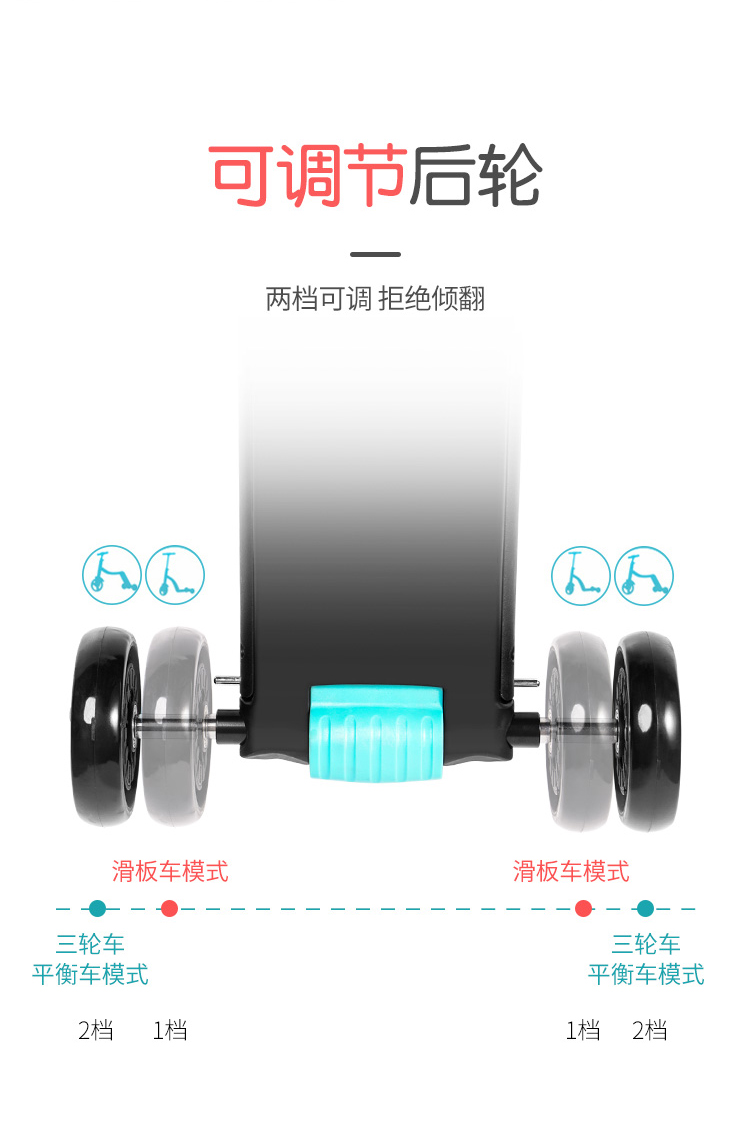xe thăng bằng strider pro Xe tay ga trẻ em Natto ba trong một 1-3-6 tuổi yo-yo trượt cân bằng xe ba bánh đa chức năng cho bé - Smart Scooter giá xe thăng bằng cho bé