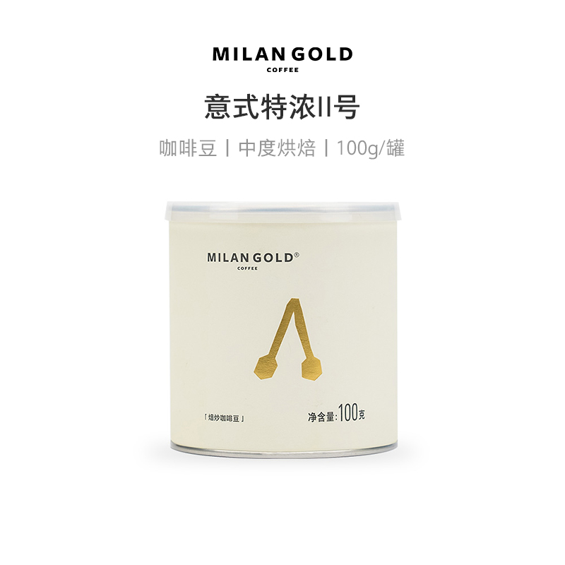 Golden Milanese Serie Tenthick II Number of coffee beans Spelled Fresh Medium Baking No Sugar Pure Black Coffee 100g Canned