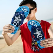 Dép nam mùa xuân và mùa hè Hàn Quốc phiên bản của xu hướng của dép nam flip-flops trượt chân giày bãi biển bình thường dép mùa hè