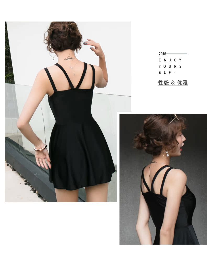 Free fox black ngực V tie sexy slim slim bảo thủ đẹp trai váy chia spa áo tắm - Bộ đồ bơi hai mảnh đồ bơi 2 mảnh bé gái