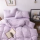 Nhật Bản chất lượng tốt Tianzhu quilt cover đơn mảnh bông nguyên chất 1,5m1,8 mét đôi dệt kim sọc bông quilt tùy chỉnh - Quilt Covers