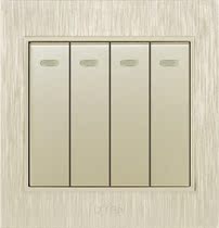 UTEN UTEN V1 1 Tuhao gold brushed panel socket switch four open dual control heavy quality product is hot selling