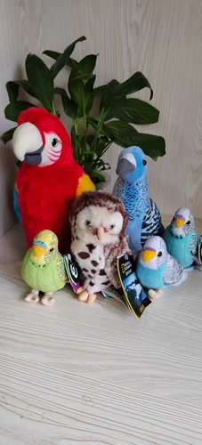 58 Список бесплатной доставки смоделированные голубки см. Попугаи плюшевые украшения кукол