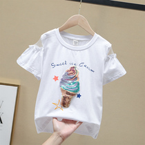 Korean children's clothing girls short sleeve T2021 summer children's cartoon t-shirt base shirt for children's round neck shirt