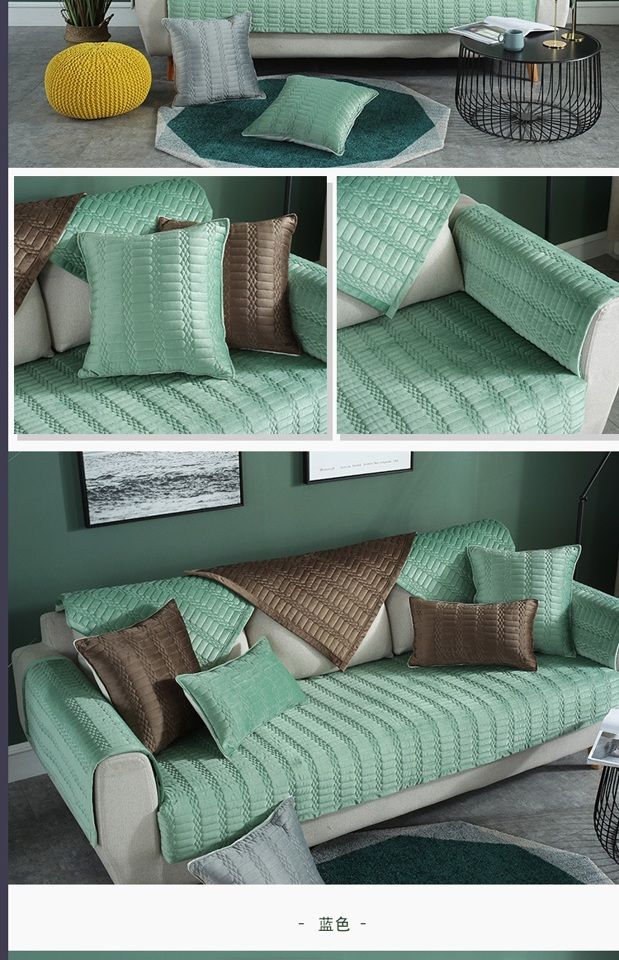 Bắc Âu đệm ba chỗ sang trọng đơn giản hiện đại dày nhung nhung sofa gỗ rắn tùy chỉnh mùa đông - Ghế đệm / đệm Sofa đệm ghế bàn ăn