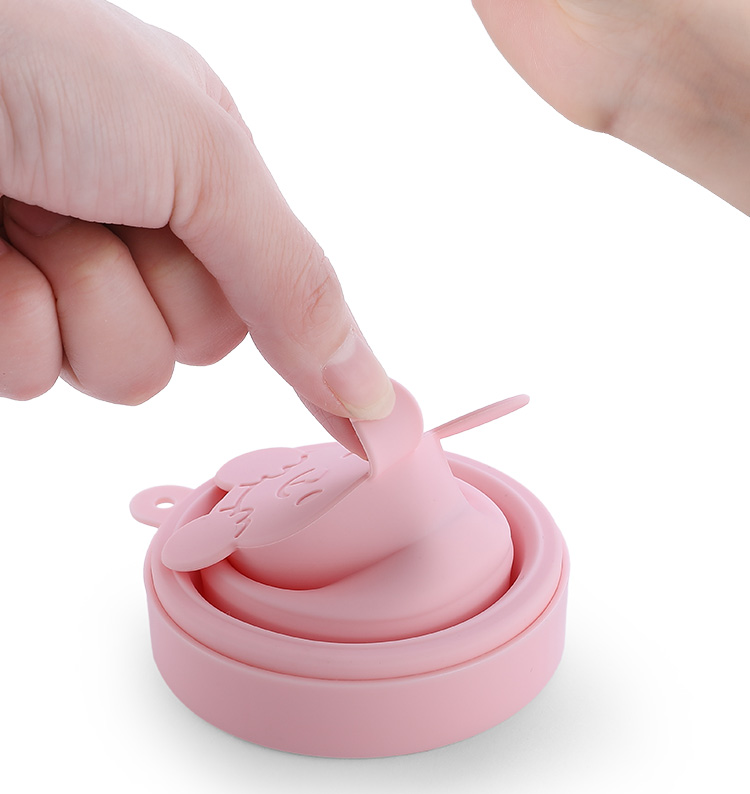 Nhật Bản FaSoLa Cup Cup di động Kính thiên văn Cốc du lịch Thực phẩm Lớp Silicone Bao phủ nén Cup Cup Miệng bình giữ nhiệt 2 lít