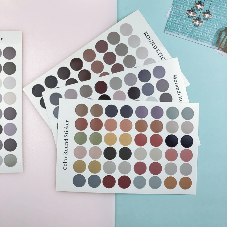 Simple ins wind dot stickers color seal stickers around the hand account photo stickers card stickers postcard fixed stickers