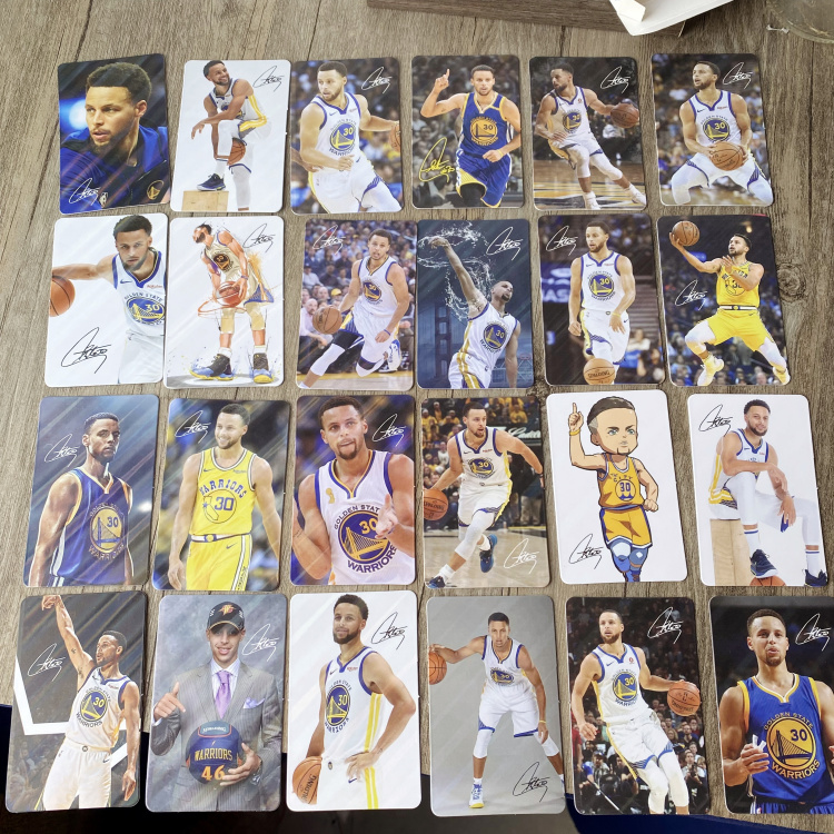 NBA superstar card sticker Kobe Curry James Harden Irving stadium demeanor star surrounding decorative sticker thick