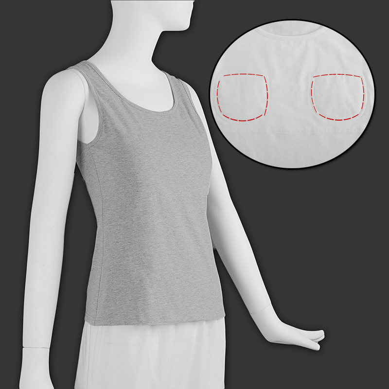 Anti-bump vest elderly large size not bursting with breast padded breast padded one-piece lingerie cotton pyjamas