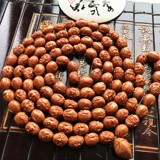 Маленький семенный рисунок дракона, вырезанный однопознанный 108 Luohan Long Skewers Ожерелье мужской бусинки Будда Жемчужина Не -Элейв