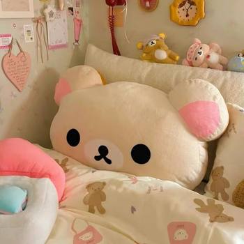 Cute relaxed bear plush doll bedside protection big backrest can be removed and washed sleeping big pillow cushion birthday gift