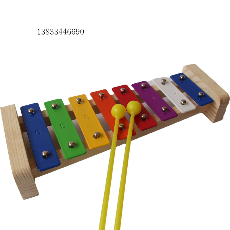 Nhà sản xuất khuyến mãi Orff bộ gõ giáo dục sớm âm nhạc dạy đồ chơi đồ chơi 8 tấm nhôm chơi carillon - Đồ chơi nhạc cụ cho trẻ em phong loan