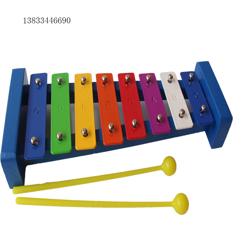 Nhà sản xuất khuyến mãi Orff bộ gõ giáo dục sớm âm nhạc dạy đồ chơi đồ chơi 8 tấm nhôm chơi carillon - Đồ chơi nhạc cụ cho trẻ em phong loan