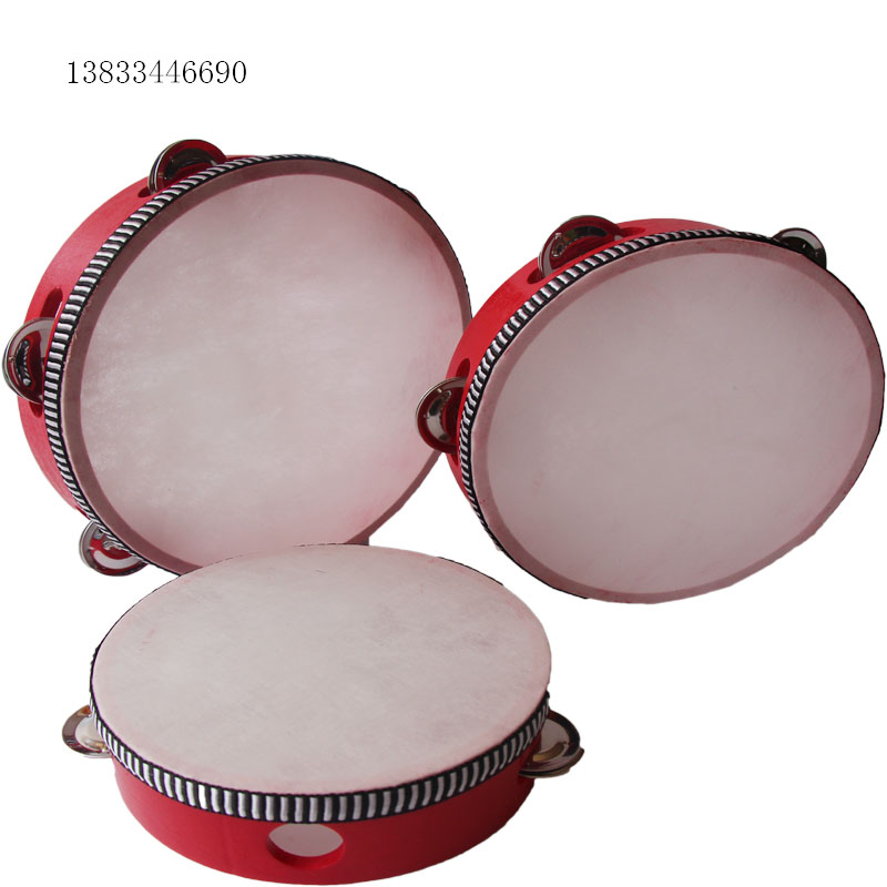 Các nhà sản xuất khuyến khích trẻ em Orff bộ gõ giáo dục sớm đồ chơi dạy học 4 6 7 8 10 inch đỏ tambourine - Đồ chơi nhạc cụ cho trẻ em đồ chơi nhạc cụ cho bé