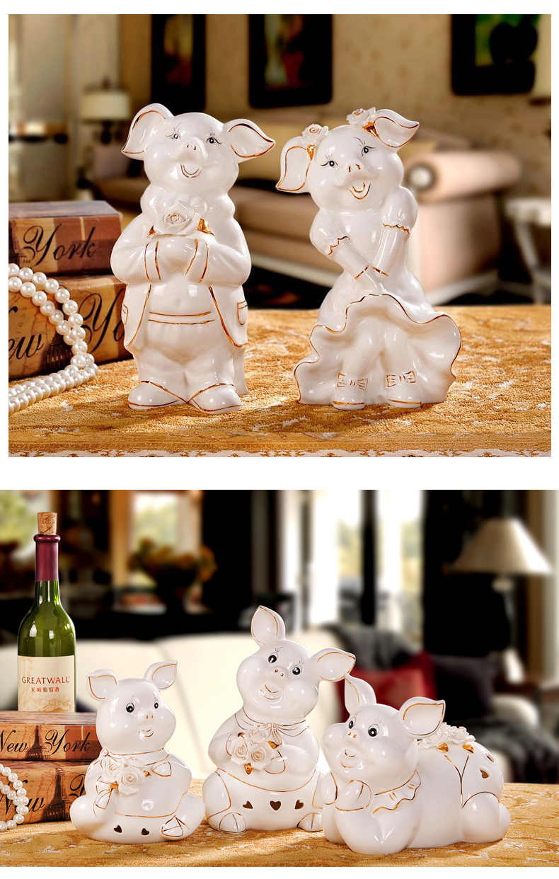 European ceramics handicraft wedding gift bear animal lovers furnishing articles individuality creative household decorates sitting room furnishing articles