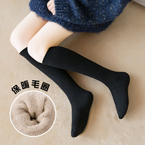 Autumn and winter thickened thin leg calf socks cotton stockings Cotton velvet black winter stockings warm towel socks