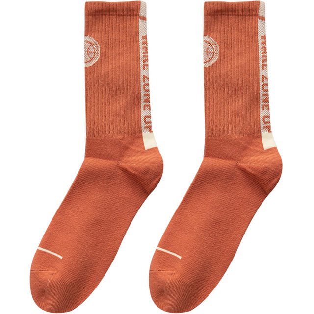 Mid-calf socks, men's youth sports stockings, spring and autumn pure cotton socks, summer thin anti-odor high-top basketball socks