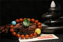 Ziyun Hui South Red Agate Nine Mines Full of Meat Flame with Beeswax Turquoise Bracelet Bracelet