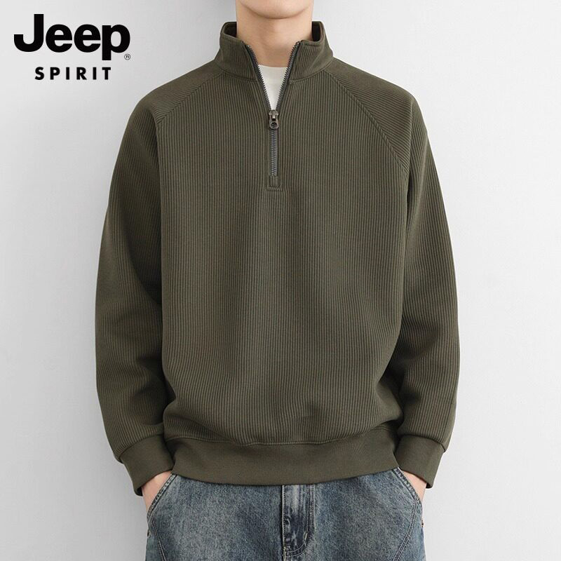 Jeep Spirit Half-Zip Men's Sweatshirt 2026 Autum New Style Stand-Up Collar Casual Knitwear Knitwear for Men Jeep Spirit Half-Zip Men's Sweatshirt 2026 Autum New Style Stand-Up Collar Casual Knitwear Knitwear for Men