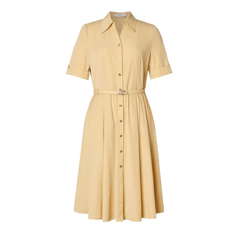 Kadidale Genuine Commuter Shirt Dress Simple Short-Sleeved Waist-Cinching Commuter Dress Cf04105E1/B2