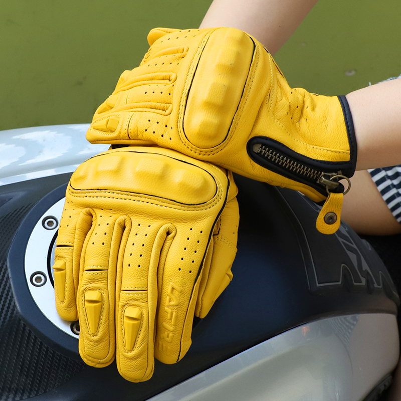 Lafire Motorcycle Locomotive Harley Retrospective Cycling Gloves Breakthrough Anti-Fall Finger Sheep Sheep